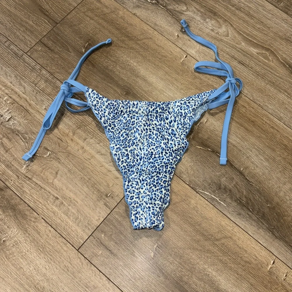 Frankie’s Bikinis Blue Leopard Print 2 Piece Bikini